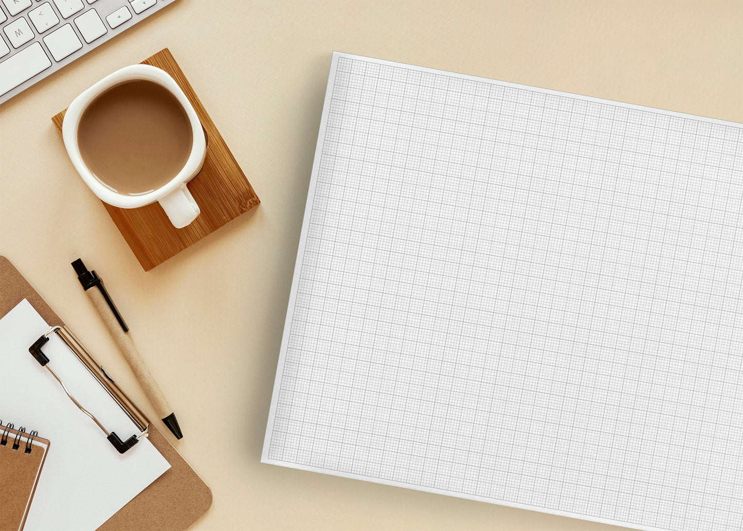 A3 Graph Paper Desk Pad
