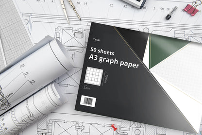 A3 Graph Paper Desk Pad